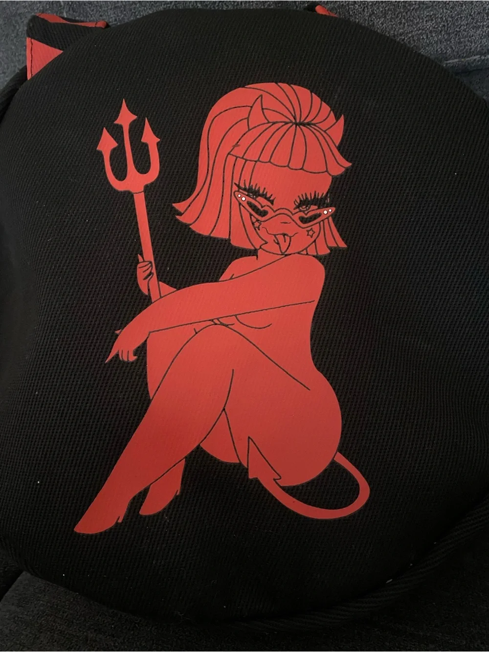 Valfre Black and Red Devil Girl Round Shoulder Bag